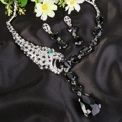 Tuliper Leopard Panther Animal Jewelry Set