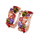 Tuliper Luxury Bridal Teardrop Earrings Cubic Zircon Earrings