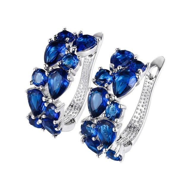 Tuliper Luxury Bridal Teardrop Earrings Cubic Zircon Earrings