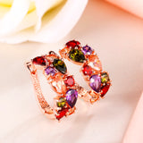 Tuliper Luxury Bridal Teardrop Earrings Cubic Zircon Earrings