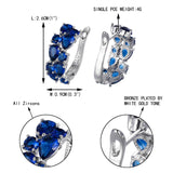 Tuliper Luxury Bridal Teardrop Earrings Cubic Zircon Earrings