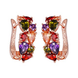 Tuliper Luxury Bridal Teardrop Earrings Cubic Zircon Earrings