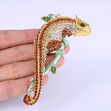 Tuliper Luxury Enamel Chameleon Brooch