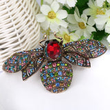 Tuliper Luxury Queen Bee Animal Insect Brooch Pins Austrian Crystal Rhinestone Brooches