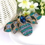 Tuliper Luxury Queen Bee Animal Insect Brooch Pins Austrian Crystal Rhinestone Brooches