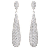 Tuliper Luxury Teardrop 925 Sterling Silver Cubic Zircon Engagement Earrings