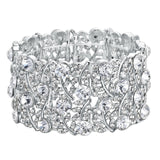 Tuliper Luxury Tennis Bridal Bracelet Round Austrian Crystal Rhinestone Wedding Bracelet