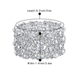 Tuliper Luxury Tennis Bridal Bracelet Round Austrian Crystal Rhinestone Wedding Bracelet