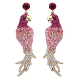 Tuliper Parrot Animal Earrings Austrian Crystal Rhinestone Earrings