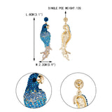 Tuliper Parrot Animal Earrings Austrian Crystal Rhinestone Earrings