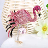 Tuliper Pink Flamingo Bird Animal Brooch