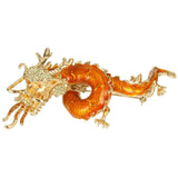 Tuliper Powerful Dragon Animal Brooch Pin Austrian Crystal Enamel Brooches