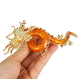 Tuliper Powerful Dragon Animal Brooch Pin Austrian Crystal Enamel Brooches