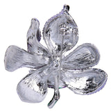 Tuliper Purple Orchid Flower Bloom Austrian Crystal Rhinestone Brooches