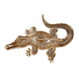 Tuliper Retro Crocodile Alligator Animal Brooch Pin Austrian Crystal Brooches