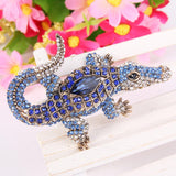 Tuliper Retro Crocodile Alligator Animal Brooch Pin Austrian Crystal Brooches