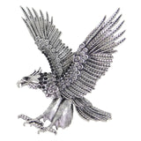 Tuliper Retro Eagle Hawk Animal Pin Austrian Crystal Brooch