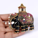 Tuliper Retro Elephant Animal Brooch