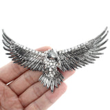 Tuliper Retro Flying Eagle Hawk Animal Pin Austrian Crystal Brooch