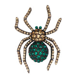 Tuliper Retro Tarantula Spider Animal Brooch Pin Austrian Crystal Rhinestone Brooch