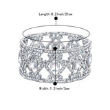 Tuliper Rhombus Elastic Bridal Bracelet Bangle Austrian Crystal Rhinestone Tennis Bracelet