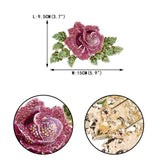 Tuliper Rose Flower Pins Austrian Crystal Rhinestone Brooches