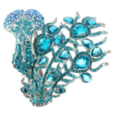 Tuliper Royal Phoenix Animal Bracelet Bangle Blue Austrian Crystal Rhinestone Bangle Cuff