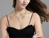 Tuliper  Alloy Gold Tone Scorpion Choker Necklace
