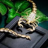 Tuliper  Alloy Gold Tone Scorpion Choker Necklace