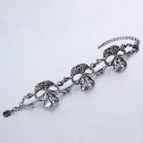 Tuliper Skull Bone Skeleton Bracelet Austrian Crystal Rhinestone Bracelets