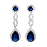 Tuliper Teardrop Infinity Bridal Earrings Cubic Zircon Dangle Earrings Jewelry