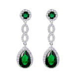 Tuliper Teardrop Infinity Bridal Earrings Cubic Zircon Dangle Earrings Jewelry