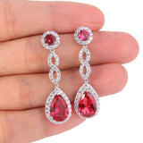 Tuliper Teardrop Infinity Bridal Earrings Cubic Zircon Dangle Earrings Jewelry