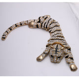 Tuliper Wildlife Tiger Animal Austrian Crystal Rhinestone Brooch