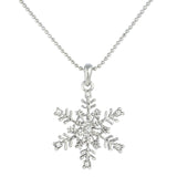 Tuliper Winter Snowflake Bridal Jewelry Austrian Crystal Necklace Earrings Set