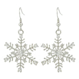 Tuliper Winter Snowflake Bridal Jewelry Austrian Crystal Necklace Earrings Set