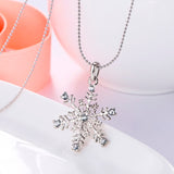 Tuliper Winter Snowflake Bridal Jewelry Austrian Crystal Necklace Earrings Set