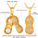 U7 Fashion Peanut Pendant Necklace