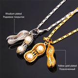 U7 Fashion Peanut Pendant Necklace