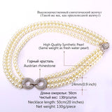 U7 Simulated Pearl Jewelry Rhinestone Wedding Choker Necklaces N451