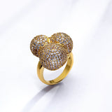 Very cute ball design nice crystal rings