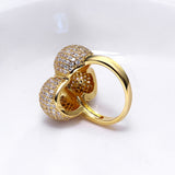 Very cute ball design nice crystal rings