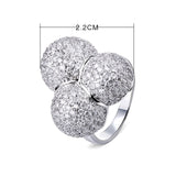 Very cute ball design nice crystal rings