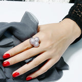 Very cute ball design nice crystal rings