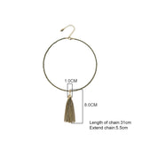 Viennois  Coffee Gold Collar Necklaces Tassel Pendant