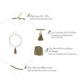 Viennois  Coffee Gold Collar Necklaces Tassel Pendant