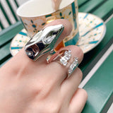 WKOUD EAM 2019 New Fashion Zinc Alloy Irregular Rings