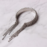 WKOUD EAM Spring Summer Temperament Rhinestone Tassels Split Joint Metal Bracelet