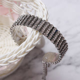 WKOUD EAM Spring Summer Temperament Rhinestone Tassels Split Joint Metal Bracelet