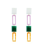 WKOUD EAM Personality Long Square Earrings 6#JY658